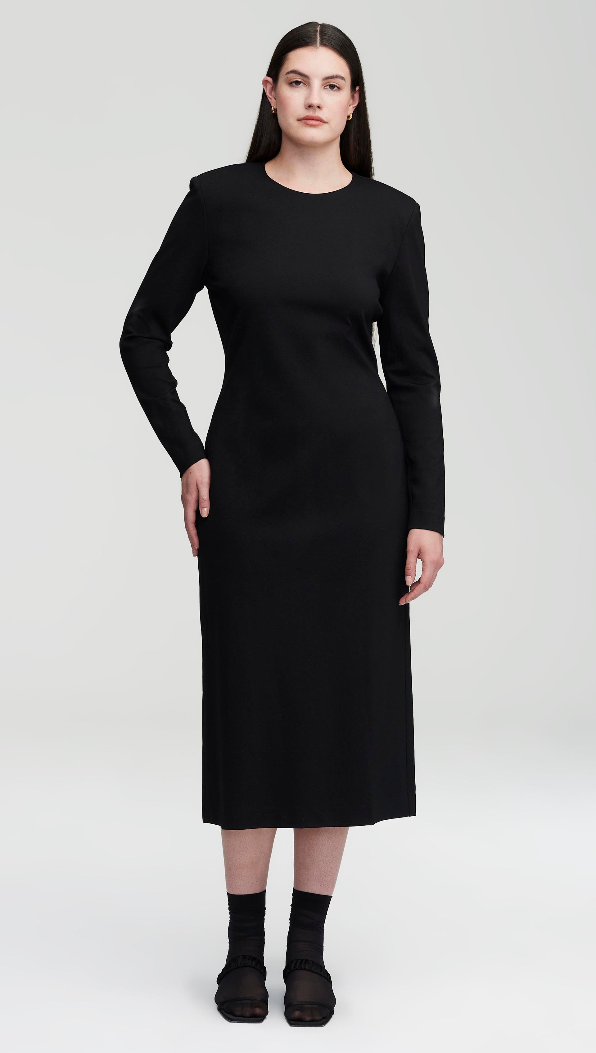 Work Dress in Ponte Jersey | Black