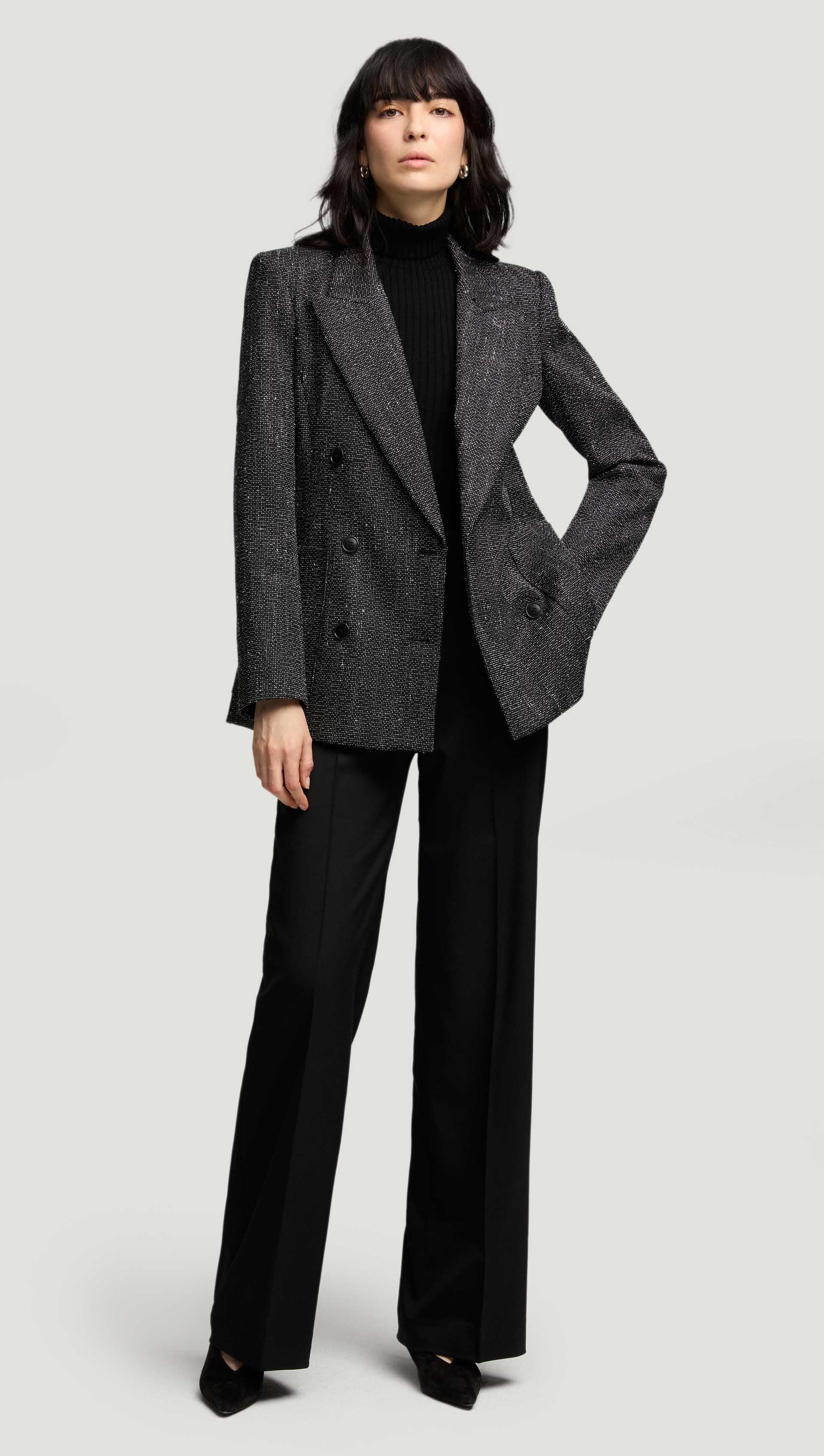 Chelsea Blazer in Tweed | Black/White