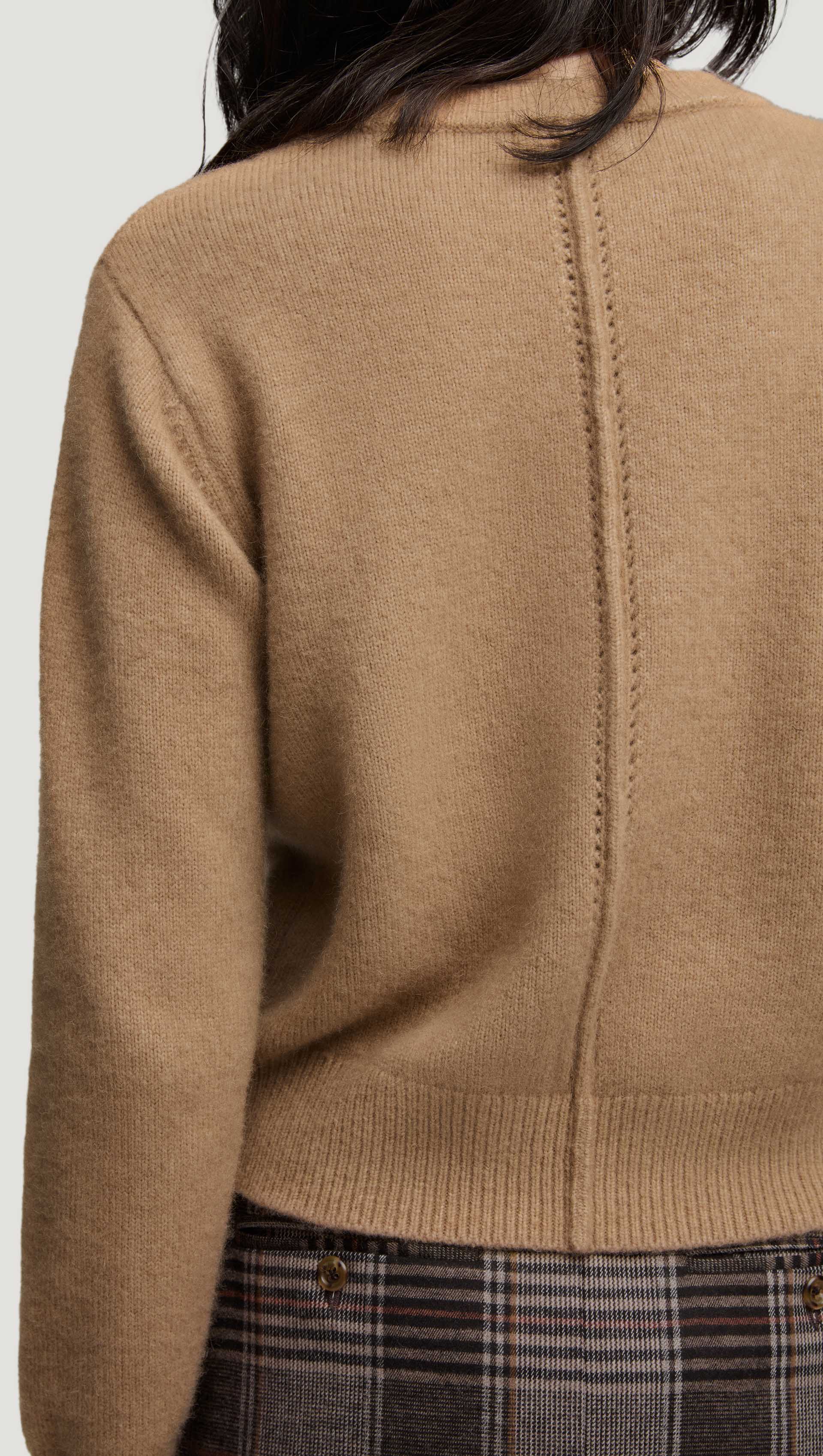 Shrunken Crewneck in Luxe Yarn | Camel