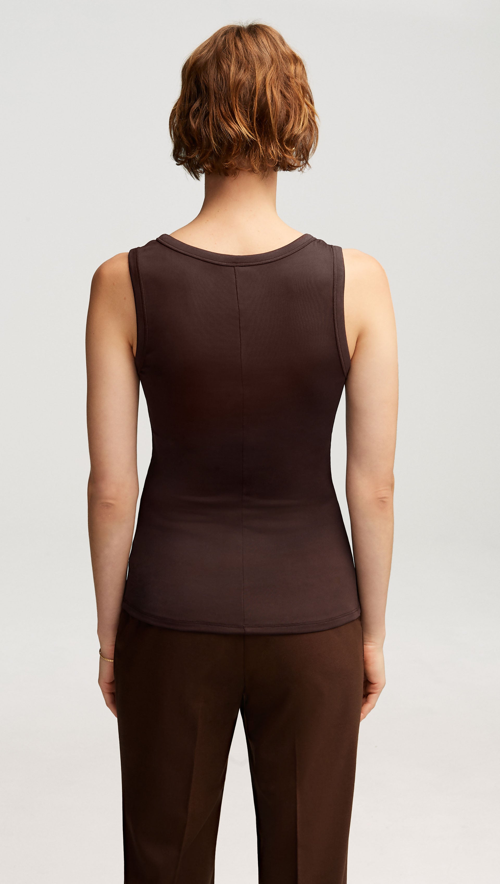 Benson Tank in Matte Jersey | Chocolate