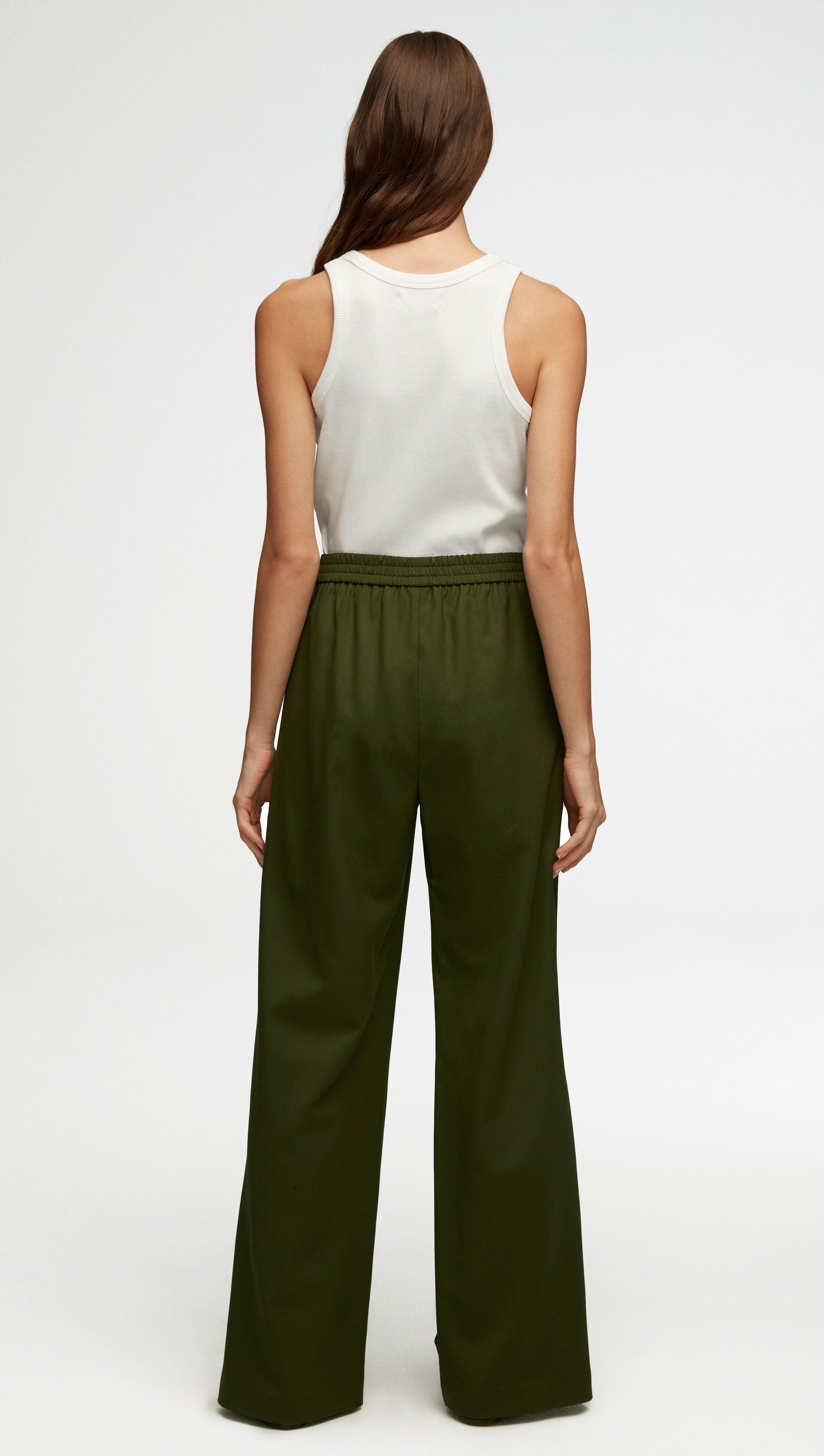 Pull-Up Pant in Seasonless Wool | Olive