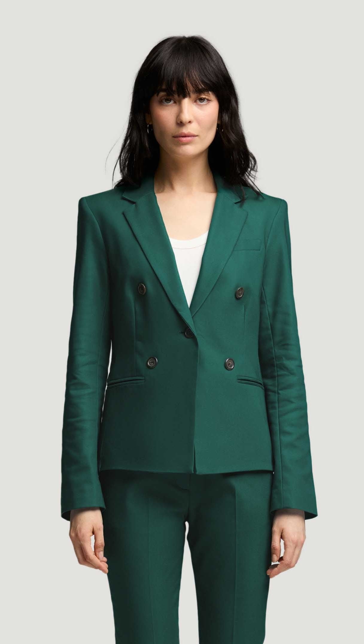 Crossover Blazer in Performance Cotton | Emerald