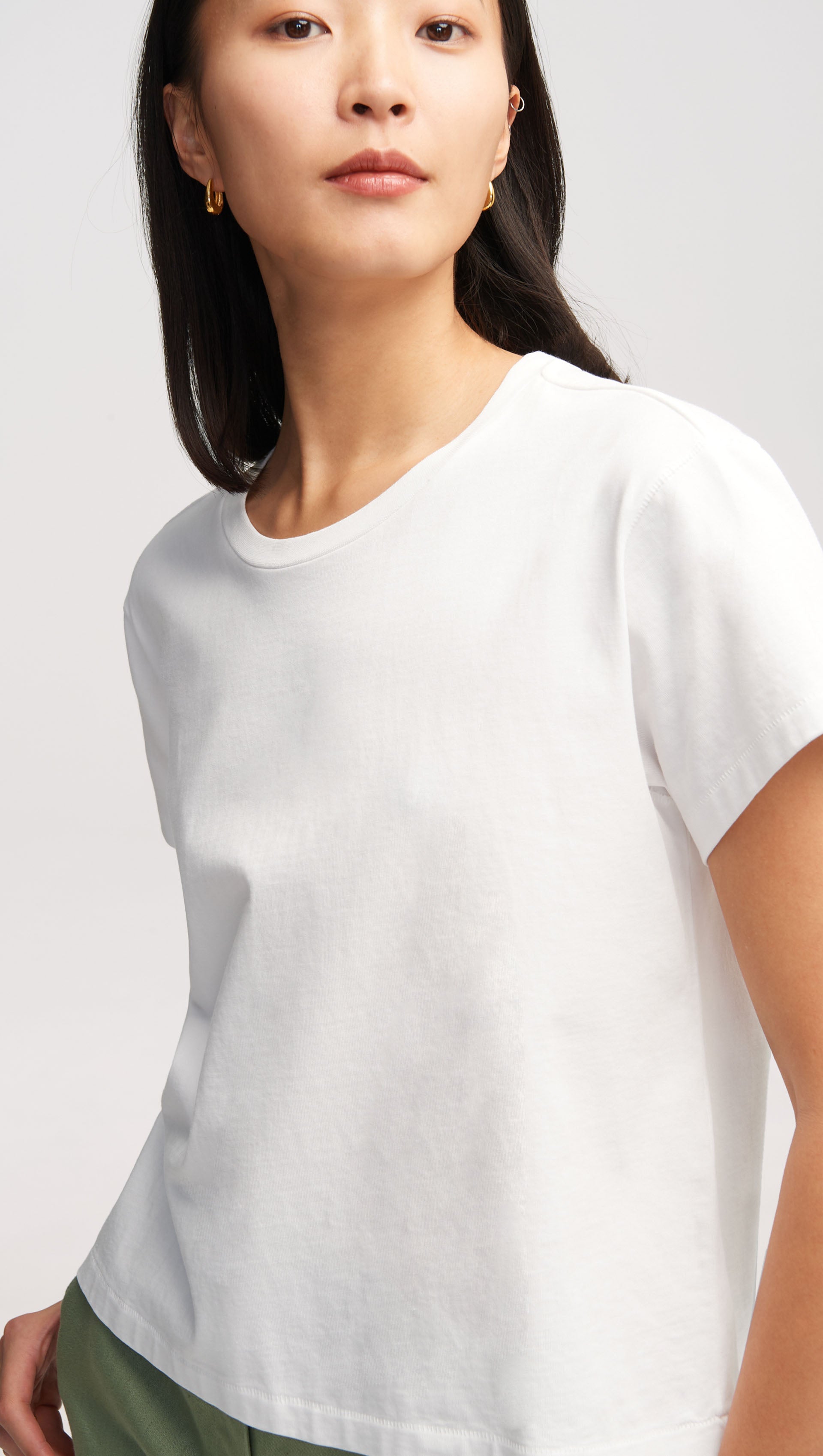 Shrunken Tee in Cotton Jersey | White