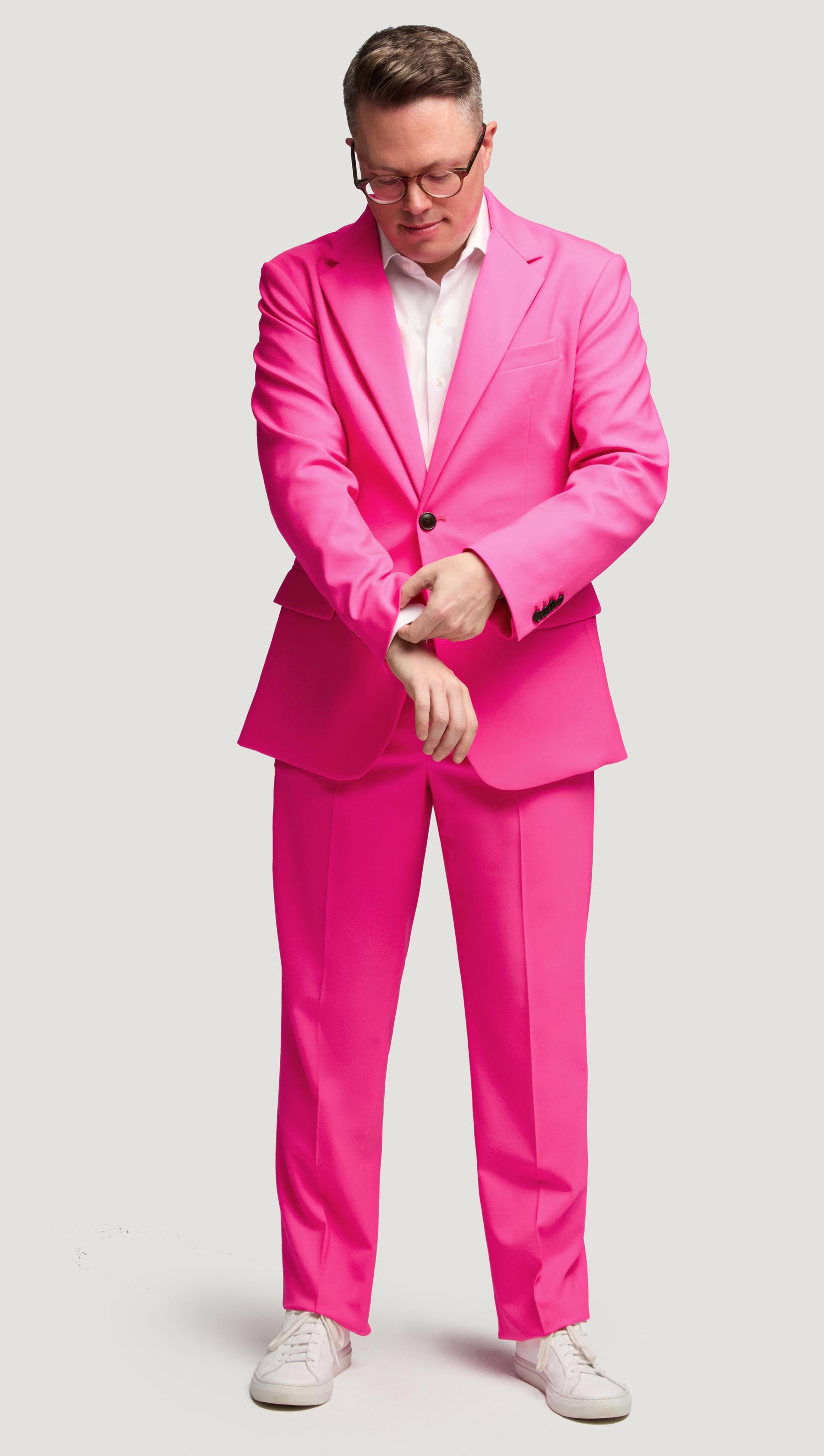 #VotingSuitsYou Unisex Ally Blazer in Seasonless Wool | Bright Pink