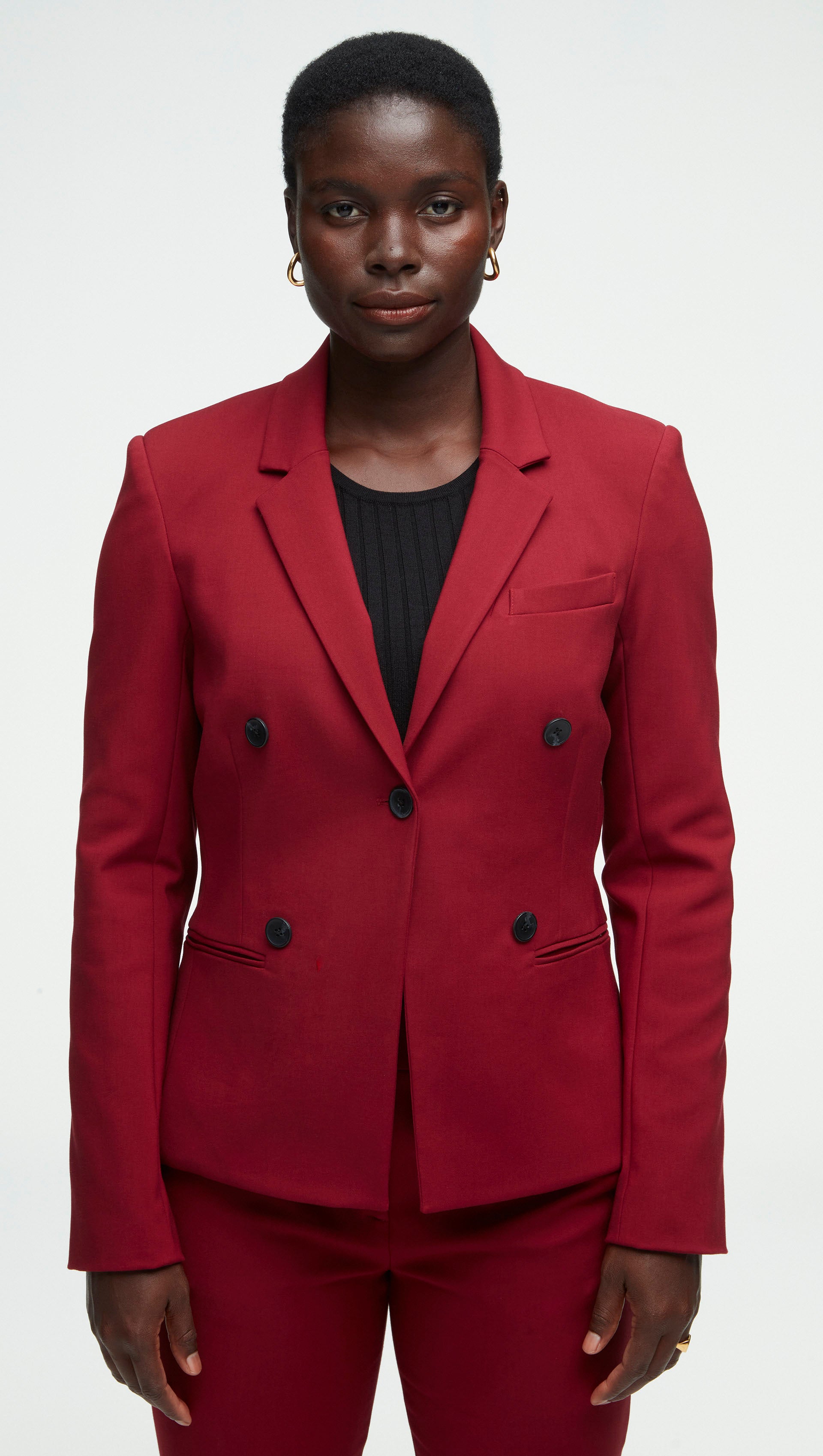 Crossover Blazer in Performance Cotton | Merlot