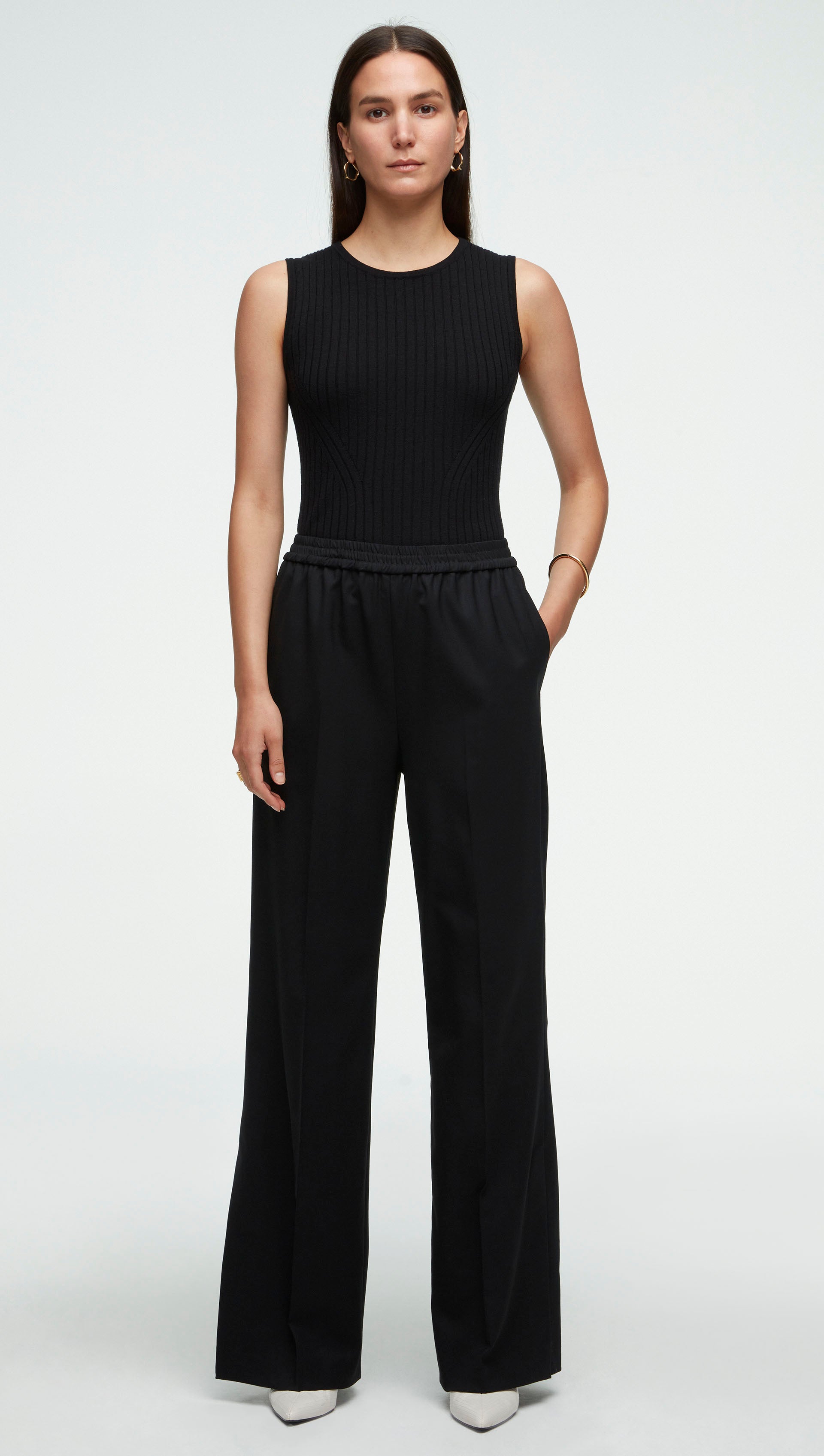 Pull-Up Pant in Seasonless Wool | Black